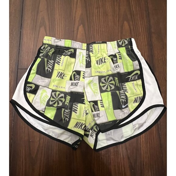 Nike Pants - Nike Athletic Running Shorts Green Black Logo Lined Activewear Athleisure Small